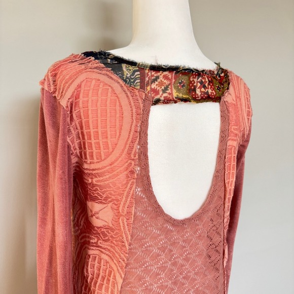 Gimmicks by BKE Size Small Tunic Oversized Long Sleeve Hippie Boho Semi Sheer - Picture 8 of 12